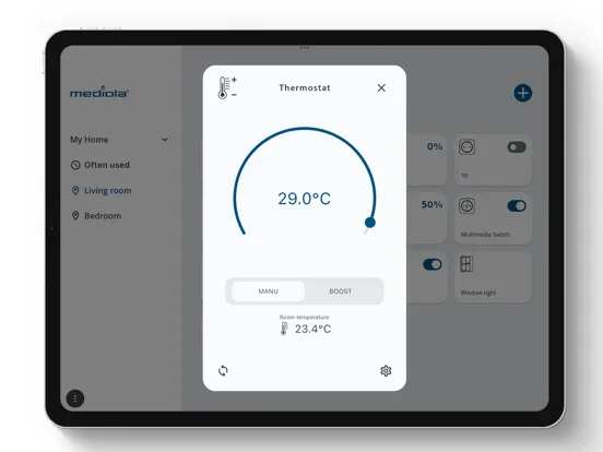 Скриншоты mediola connect iPad 