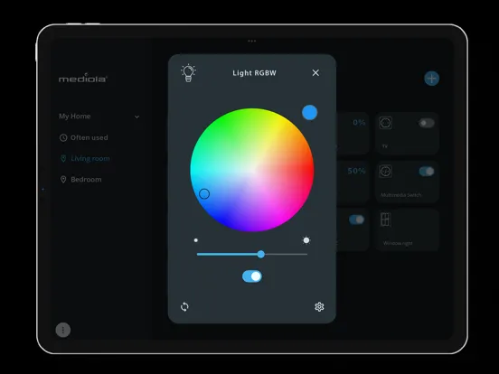Скриншоты mediola connect iPad 