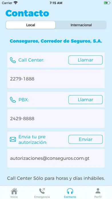 Zrzuty ekranu Conseguros