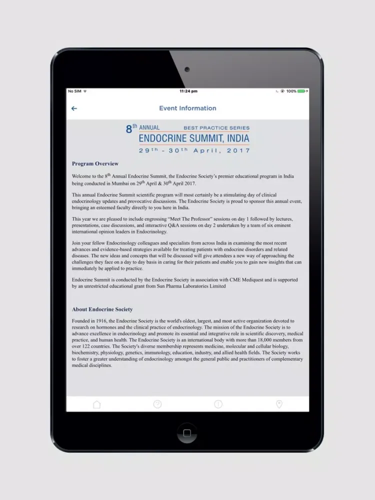 Endocrine Summit iPad  स्क्रीनशॉट