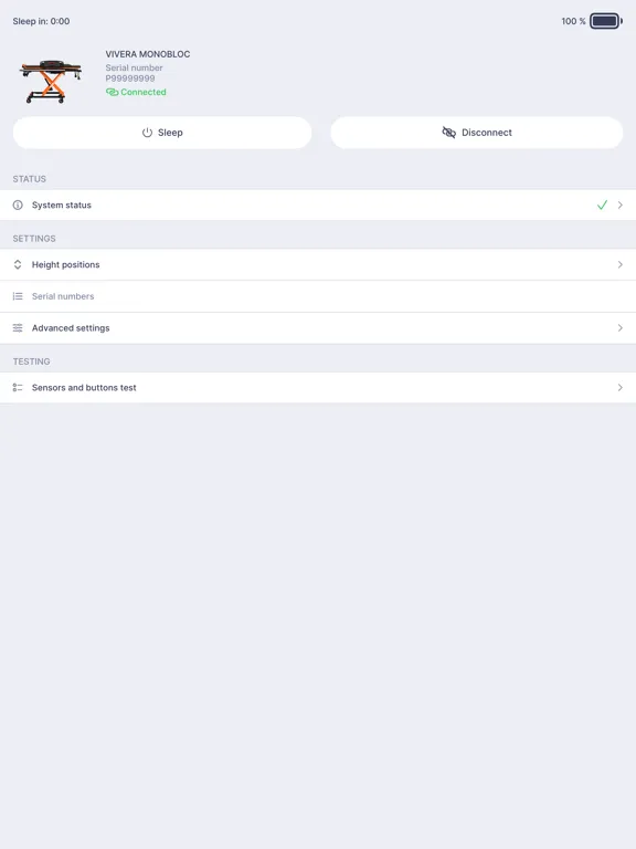 Tangkapan layar Vivera iPad 