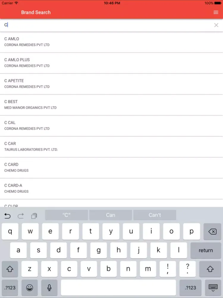 MedPocket Baroda iPad  स्क्रीनशॉट