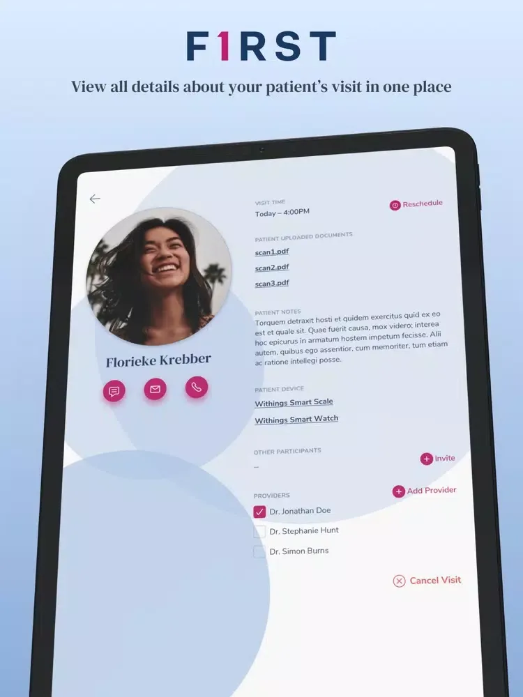 Screenshot di Montefiore FIRST Provider iPad 