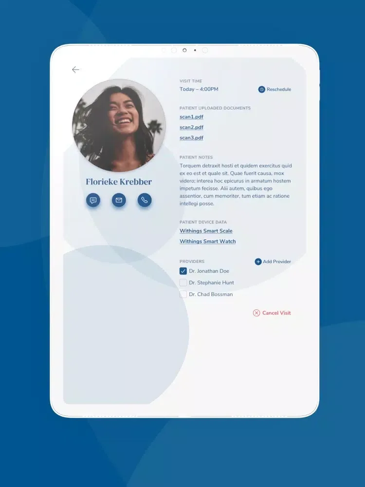 Скриншоты Westmed Provider iPad 