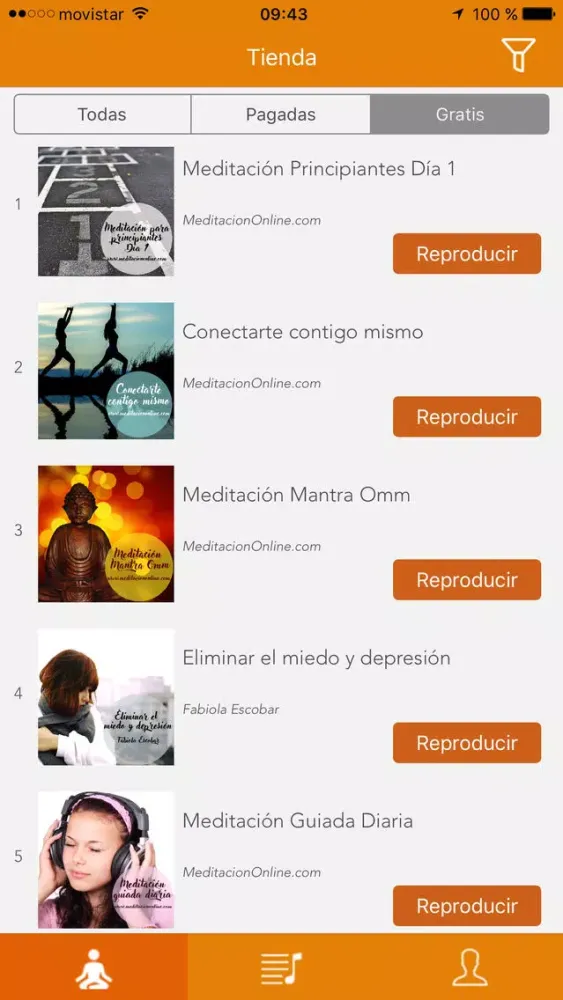 Screenshot di Meditación Online y Guiada