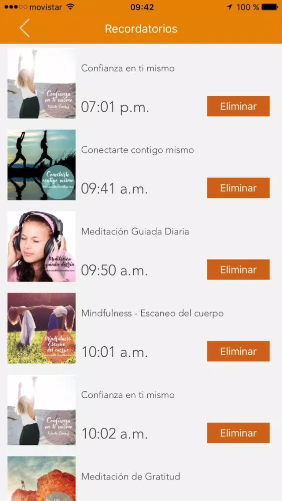 Screenshot di Meditación Online y Guiada