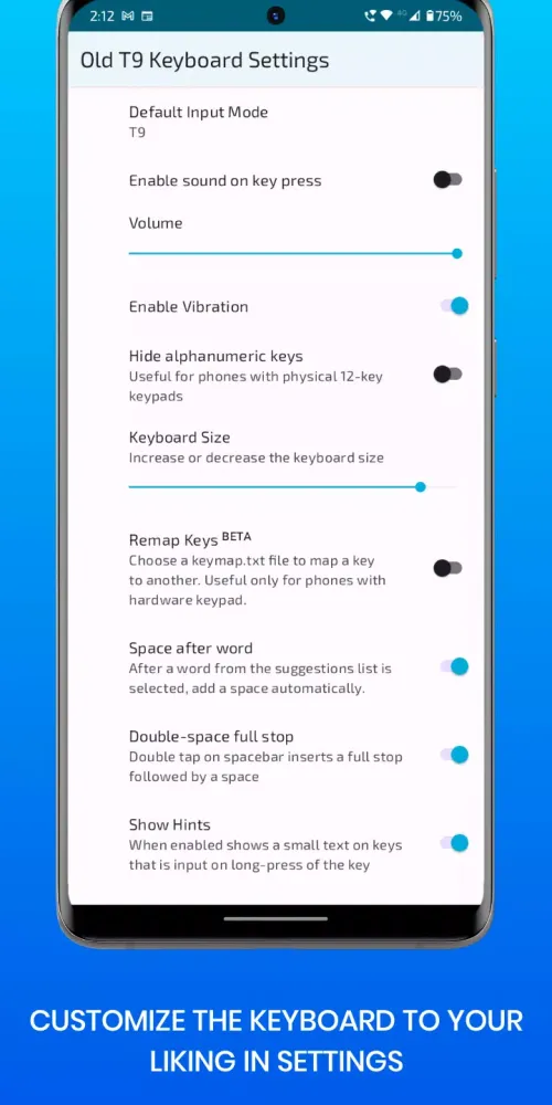 Old T9 Keyboard Screenshots