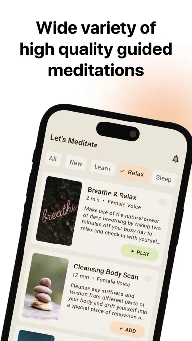 Zrzuty ekranu Let's Meditate - Relax & Sleep