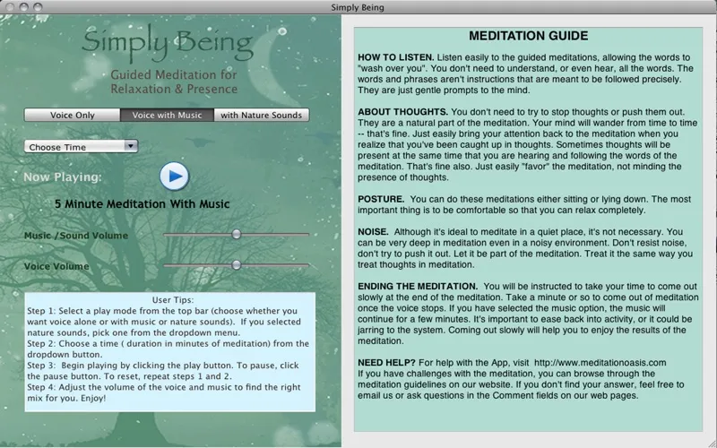 Capturas de tela do Simply Being - Meditation for Relaxation & Presence