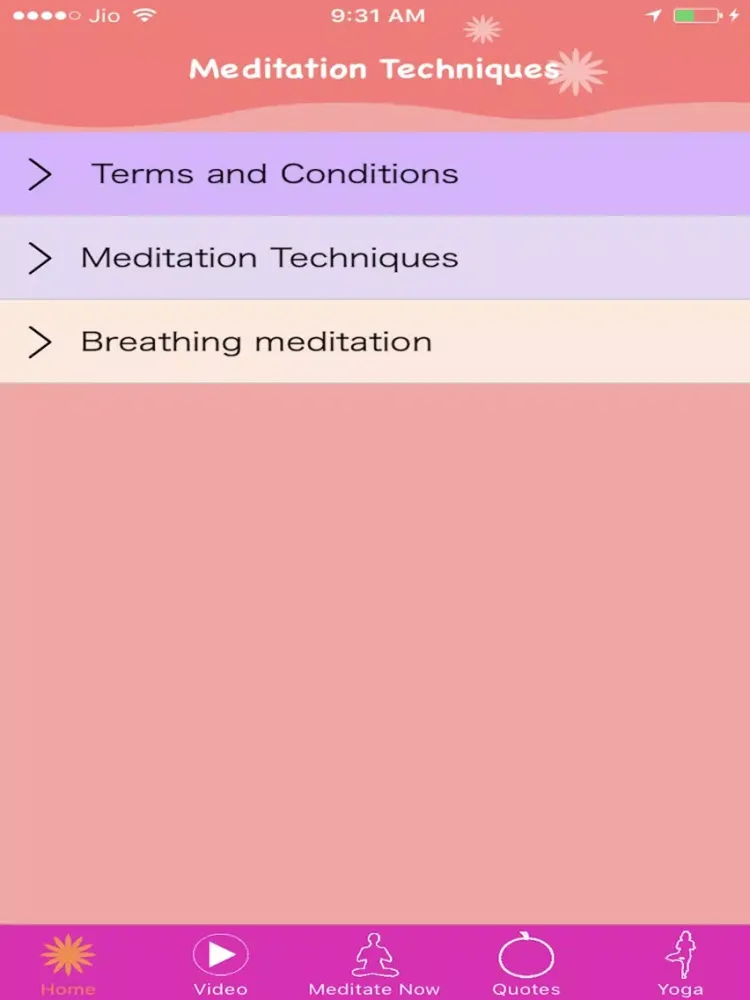 Ảnh chụp màn hình của Meditation Techniques iPad 