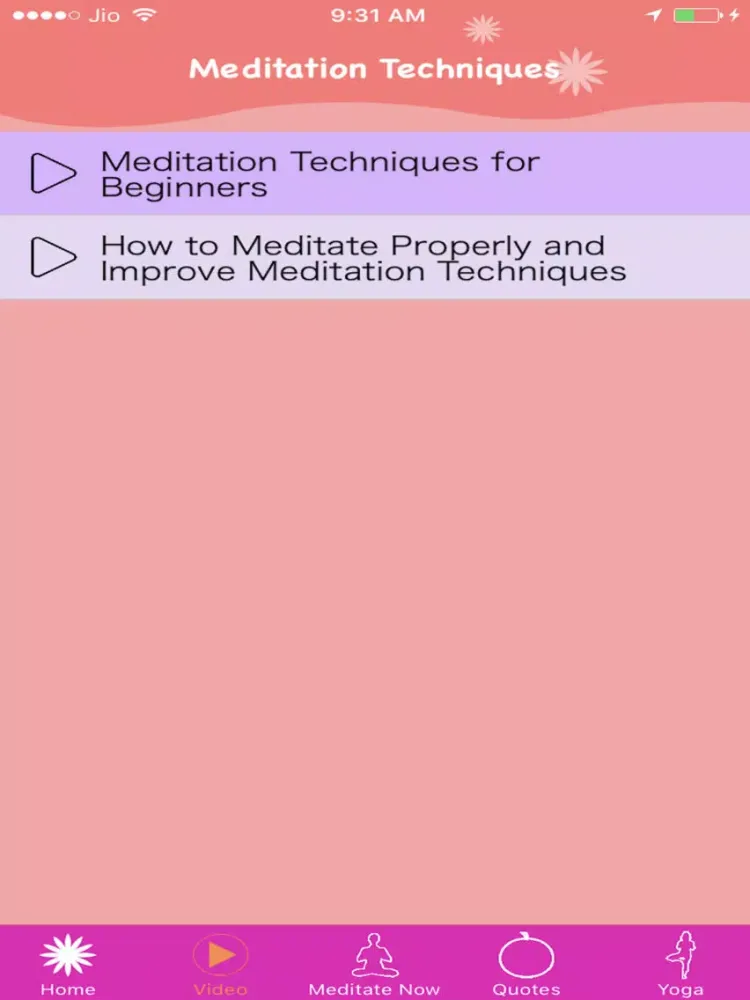 Ảnh chụp màn hình của Meditation Techniques iPad 