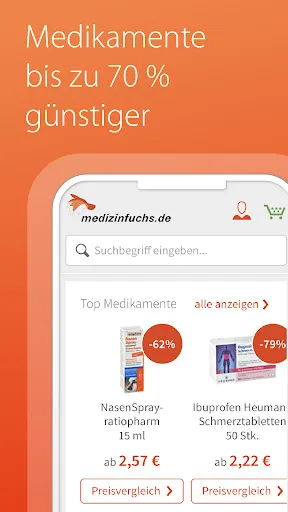 medizinfuchs - Preisvergleich Screenshots