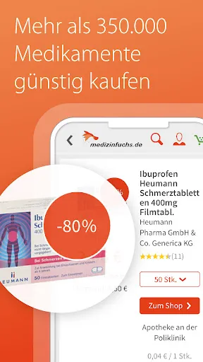 medizinfuchs - Preisvergleich Screenshots