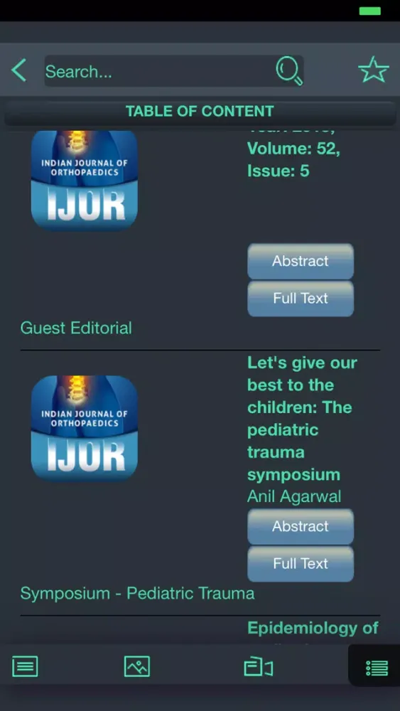 Indian J of Orthopaedics Screenshots