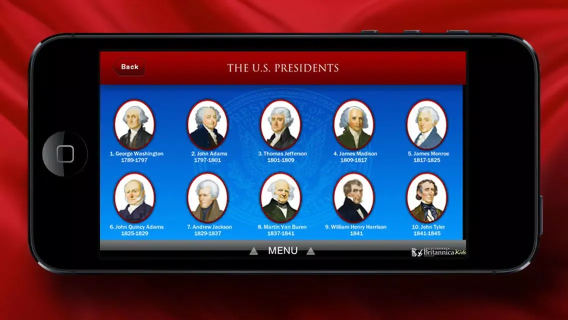 Britannica Kids: US Presidents سکرین شاٹس