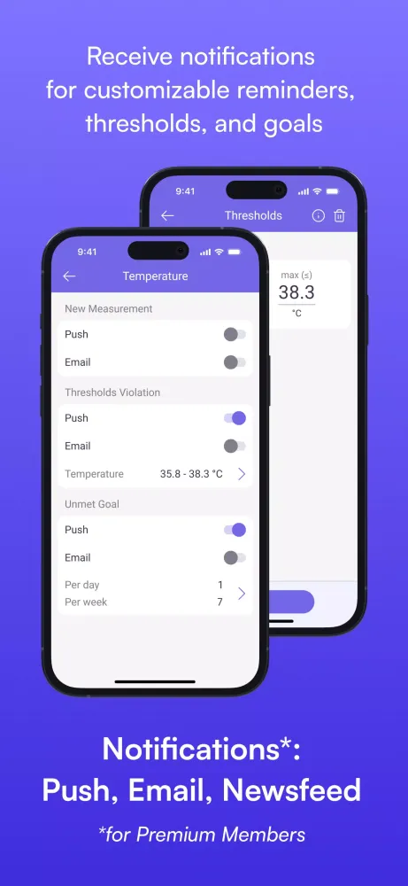 Body Temperature Tracking App Screenshots
