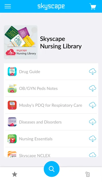 Tangkapan layar Skyscape Nursing Library