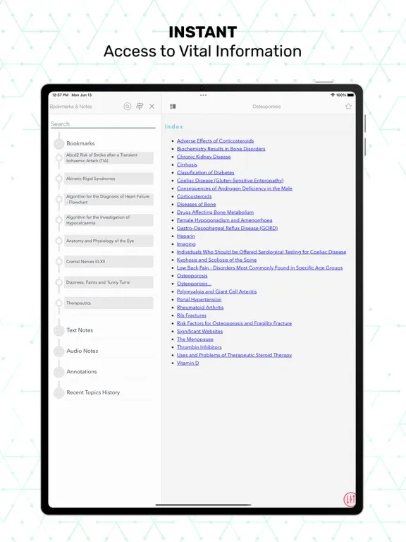Capturas de tela do Essentials Clinical Medicine iPad 