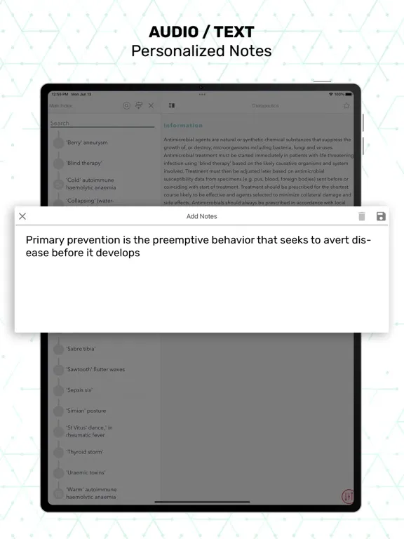 Capturas de tela do Essentials Clinical Medicine iPad 