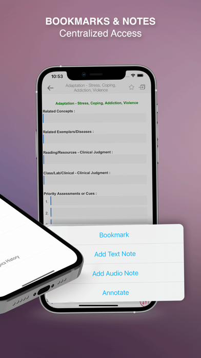 NurseThink® NoteBook Screenshots