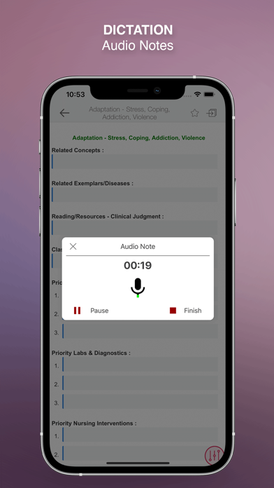 NurseThink® NoteBook Screenshots