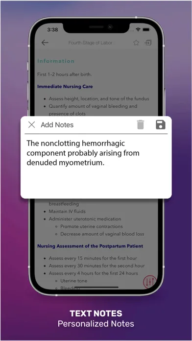 Tangkapan skrin OB/GYN Peds Notes