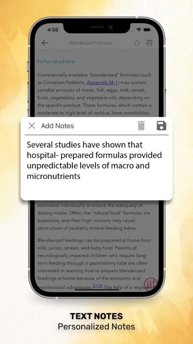 Tangkapan layar Pediatric Nutrition Guide