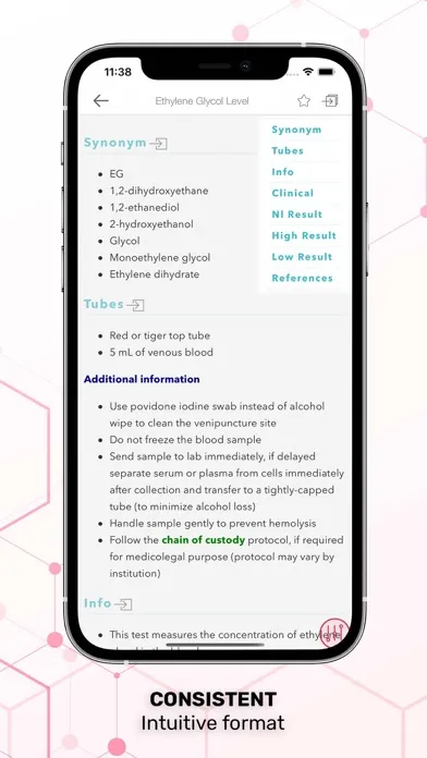 Skyscape Lab Values Mobile App سکرین شاٹس