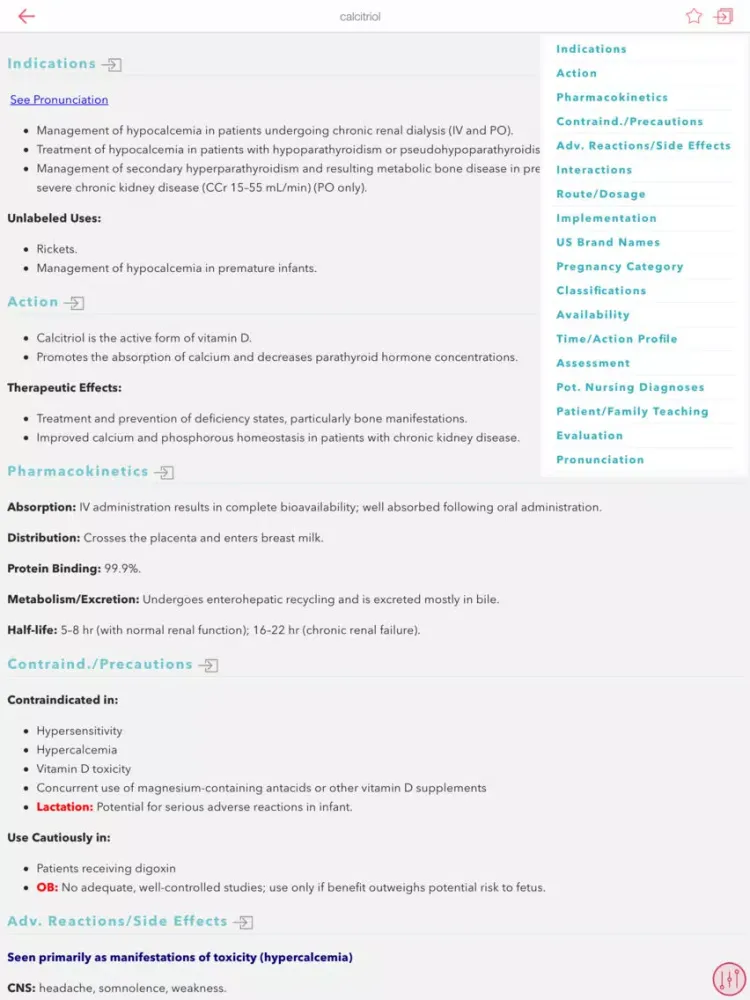 ภาพหน้าจอของ Davis’s Canadian Drug Guide iPad 