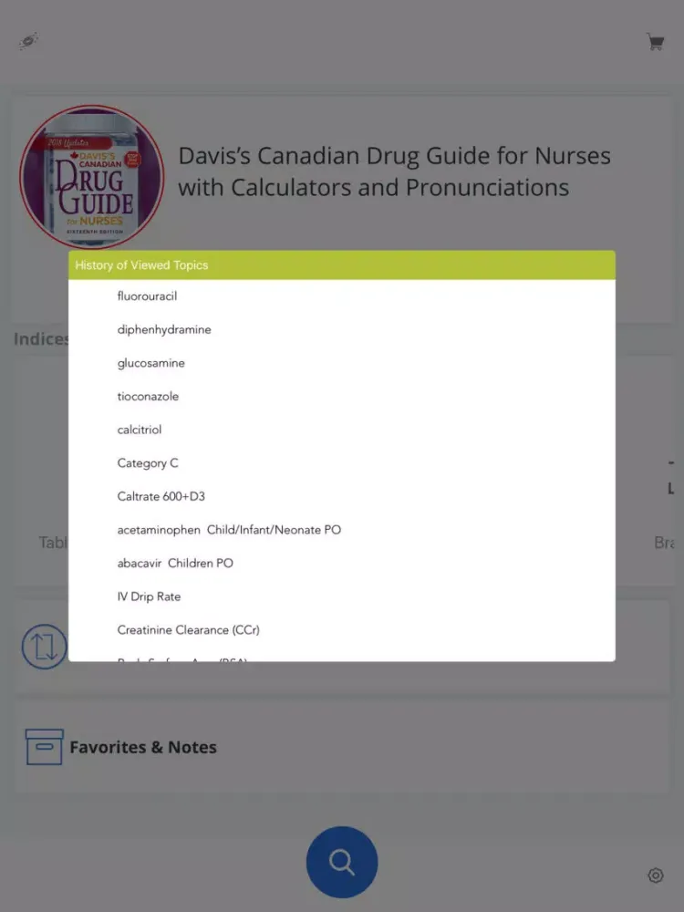 ภาพหน้าจอของ Davis’s Canadian Drug Guide iPad 