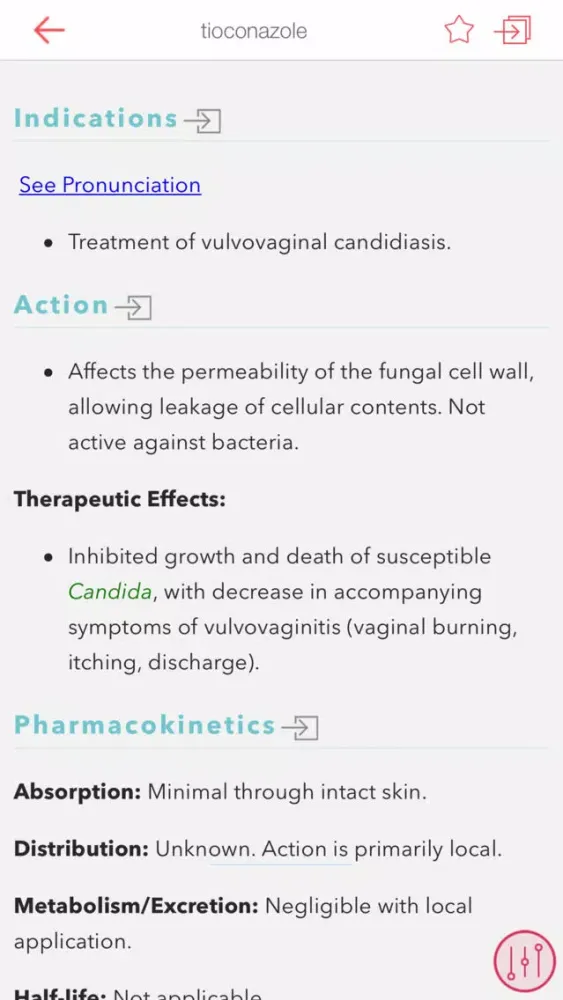 ภาพหน้าจอของ Davis’s Canadian Drug Guide