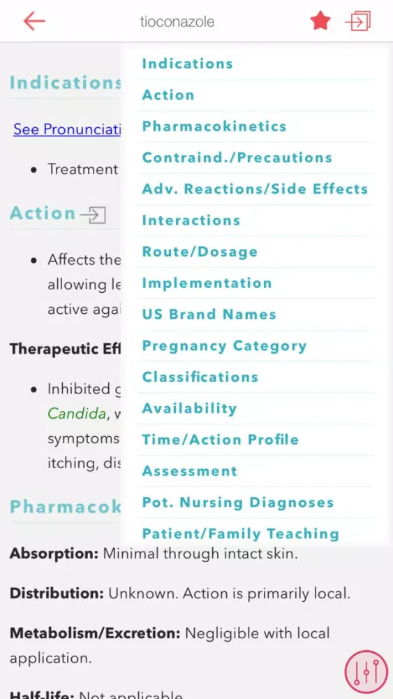 ภาพหน้าจอของ Davis’s Canadian Drug Guide