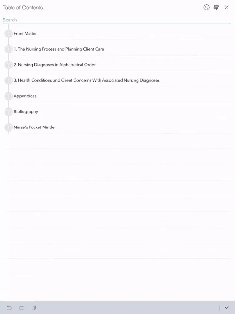 Zrzuty ekranu Nurse's Pocket Guide Diagnoses iPad 