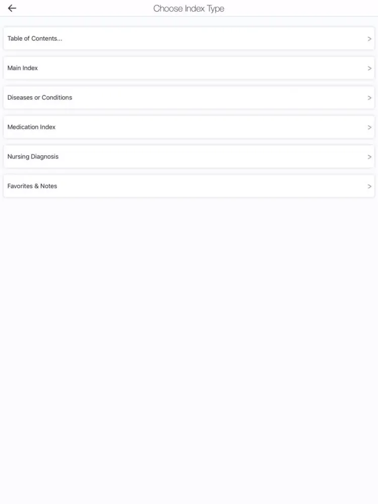 Zrzuty ekranu Nurse's Pocket Guide Diagnoses iPad 