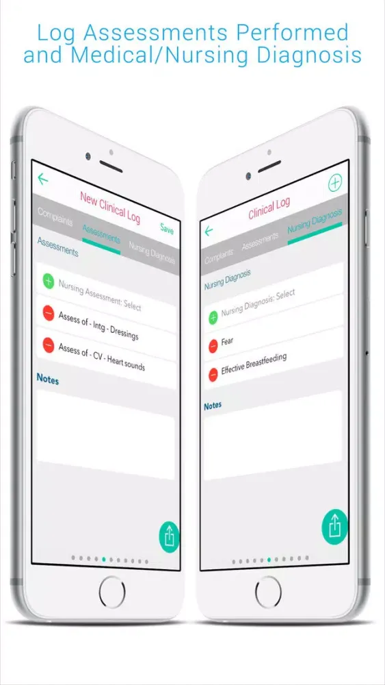 Zrzuty ekranu nTrack Clinical Log