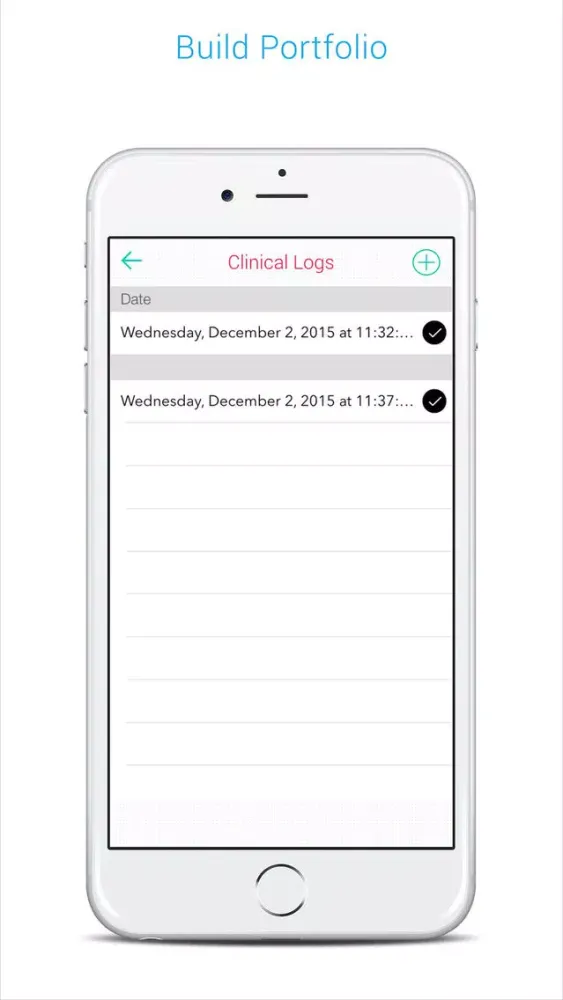 Zrzuty ekranu nTrack Clinical Log