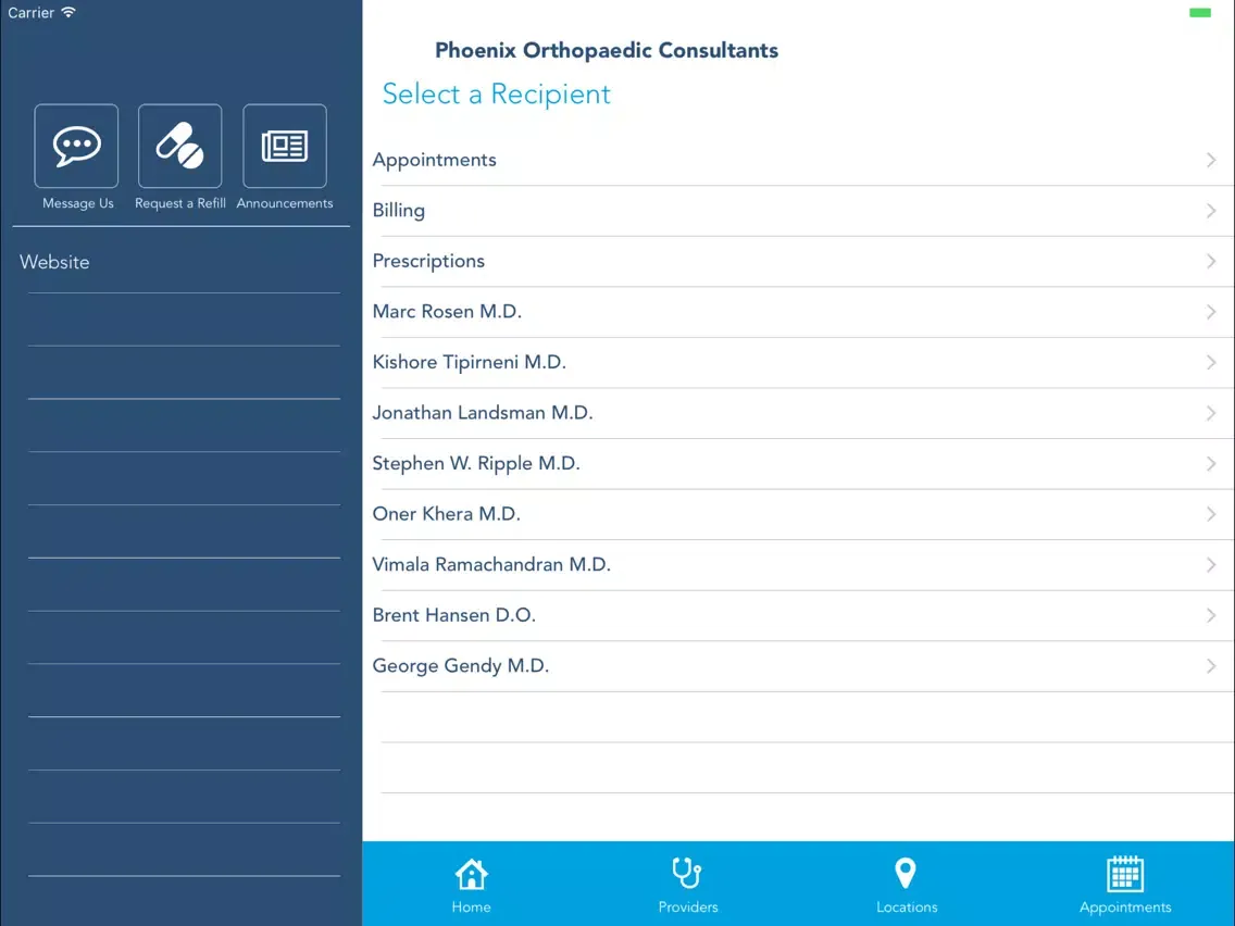 Phoenix Orthopaedics iPad  Ekran Görüntüleri