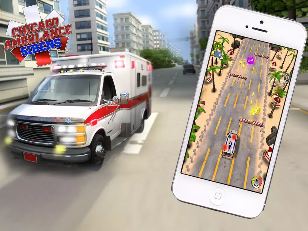 Tangkapan layar Chicago Ambulance - Sirens: Quick 3D Emergency Car Driving Game iPad 
