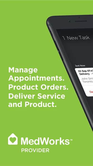 ภาพหน้าจอของ MedWorks Provider