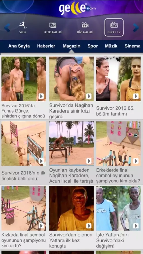 Capturas de tela do Gecce