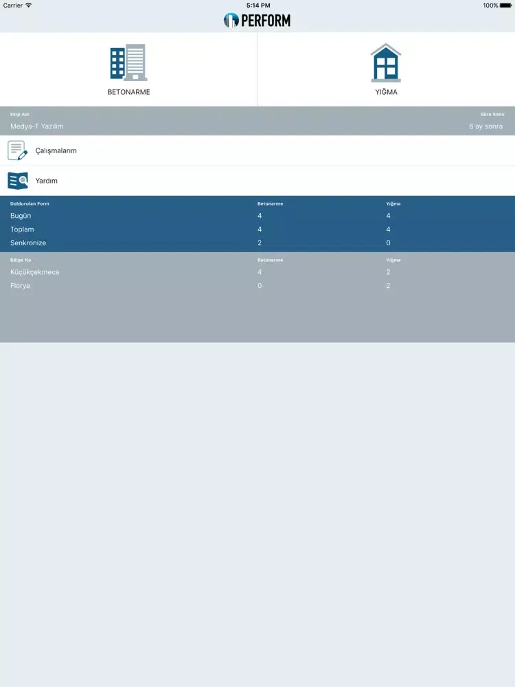 ภาพหน้าจอของ Perform - Betonarme Yığma Bina iPad 