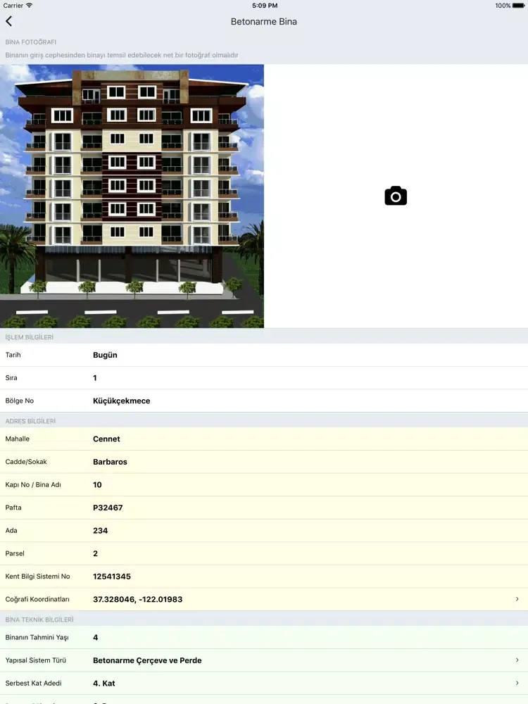 ภาพหน้าจอของ Perform - Betonarme Yığma Bina iPad 