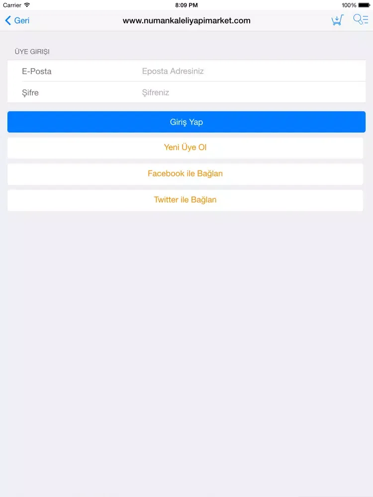 Zrzuty ekranu Numan Kaleli iPad 