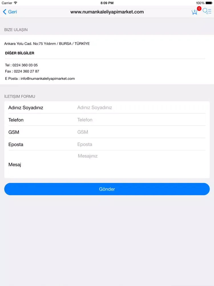 Zrzuty ekranu Numan Kaleli iPad 