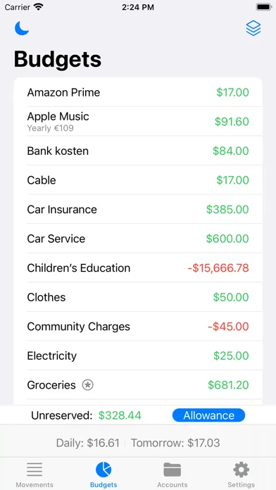 Screenshot di Budgets - Personal Finances