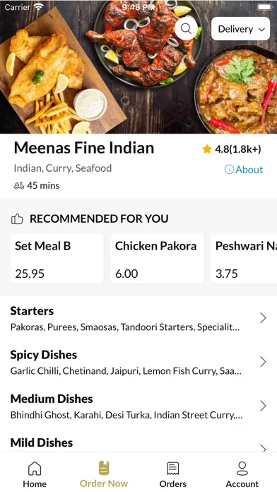 Captures d'écran de Meenas Fine Indian