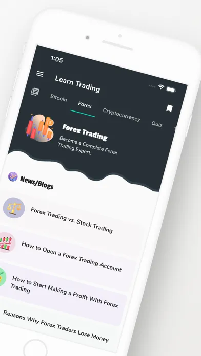 Capturas de tela do Learn Bitcoin & Forex Trading