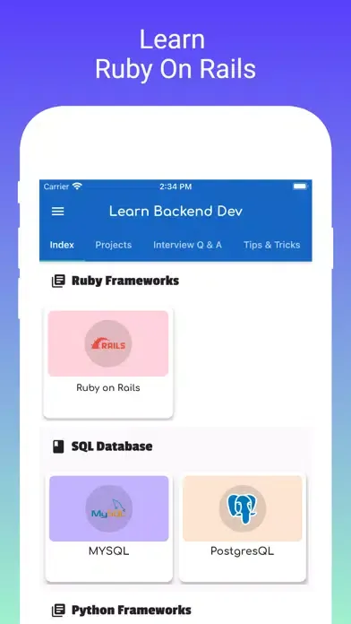 Learn Backend Development Screenshots