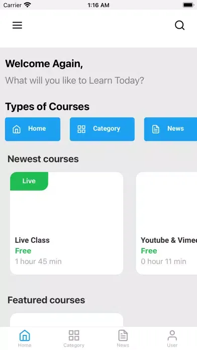Captures d'écran de منصة كورسيز Courses‎