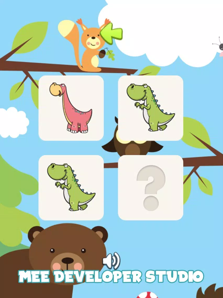 Dinosaur pet Flashcard Puzzle iPad 应用截图